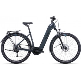 Vélo électrique Touring Hybrid ONE 400 grey´n´blue 2022 cadre ouvert CUBE | Veloactif