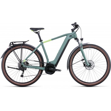 Vélo électrique Touring Hybrid ONE 500 green'n'sharpgreen 2022 cadre diamant CUBE | Veloactif
