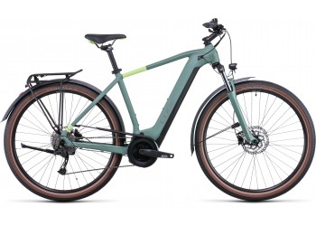 Vélo électrique Touring Hybrid ONE 400 green'n'sharpgreen 2022 cadre diamant CUBE, Vélo électrique Cube, Veloactif