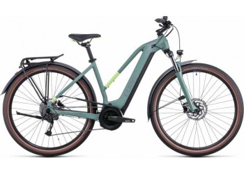 Vélo électrique Touring Hybrid ONE 500 green'n'sharpgreen 2022 cadre trapèze CUBE, Vélo électrique Cube, Veloactif