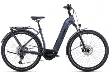 Vélo électrique Touring Hybrid Pro 625 metallic grey´n´black 2022 easy entry CUBE, Vélo électrique Cube, Veloactif