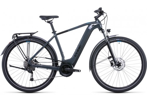Vélo électrique Touring Hybrid ONE 400 grey´n´blue 2022 Diamant CUBE | Veloactif