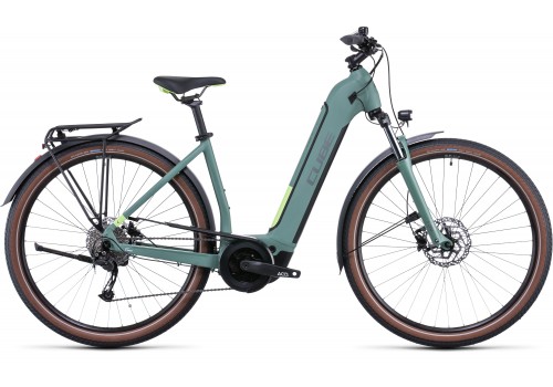 Vélo électrique Touring Hybrid ONE green'n'sharpgreen 2022 cadre ouvert CUBE, Vélo électrique Cube, Veloactif