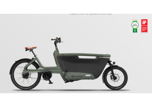 Vélo cargo électrique Lovens Explorer S85, Vélo électrique Urban Arrow, Veloactif