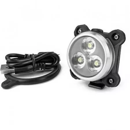 Éclairage avant WTP Disco 3LED USB 120 Lumens Noir, Eclairage, Veloactif