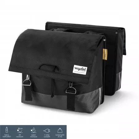 Sacoche vélo double 40L en matériau recyclé URBAN PROOF, Accessoires incontournables, Veloactif