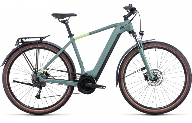 Vélo électrique Touring Hybrid ONE green'n'sharpgreen 2022 diamant CUBE, Vélo électrique Cube, Veloactif