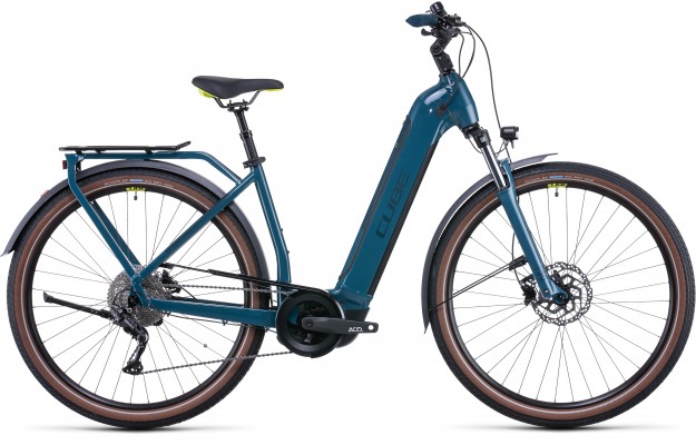 Vélo électrique Kathmandu Hybrid One 500 2022 teal´n´lime Easy Entry CUBE, Vélo électrique Cube, Veloactif
