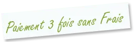 Paiement 3 fois sans frais